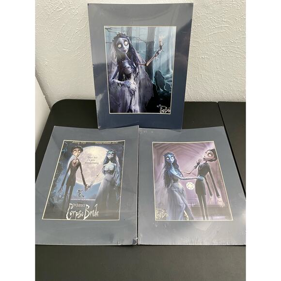 Sealed Tim Burton's Corpse Bride Pictures Bundle, 3 Matted 11 x 14 Photos - Picture 1 of 5
